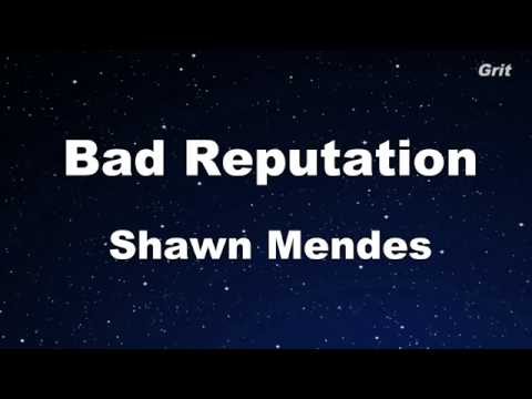 Bad Reputation Shawn Mendes Karaoke No Guide Melody Instrumental 
