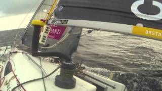 Vacation de Corentin sur la deuxième étape de la Solitaire 2015