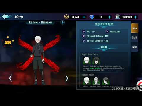 TOKYO GHOUL : DARK WAR ANDROID GAME , ALL CHARACTER/HERO