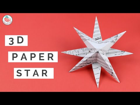 DIY Star Paper Fan tutorial - Craft My World