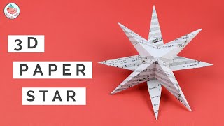 How to Make a Simple 3D Paper Star Craft (Tutorial)  Narrated StepbyStep Instructions!