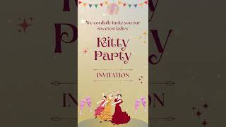 0091 Sassy & Stylish Kitty Party Invite 💅💃 | Must-Have Card!