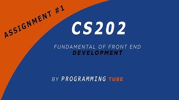 CS 202 Assignment 01Fall 2019 For Virtual University OF Pakistan