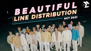 NCT 2021 'Beautiful' - Line Distribution (Color Coded Bars)