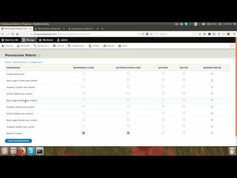 Drupal8 Customize Permission Matrix