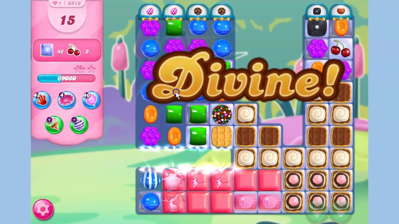 Candy Crush Saga Level 6916 NO BOOSTERS Cookie - YouTube