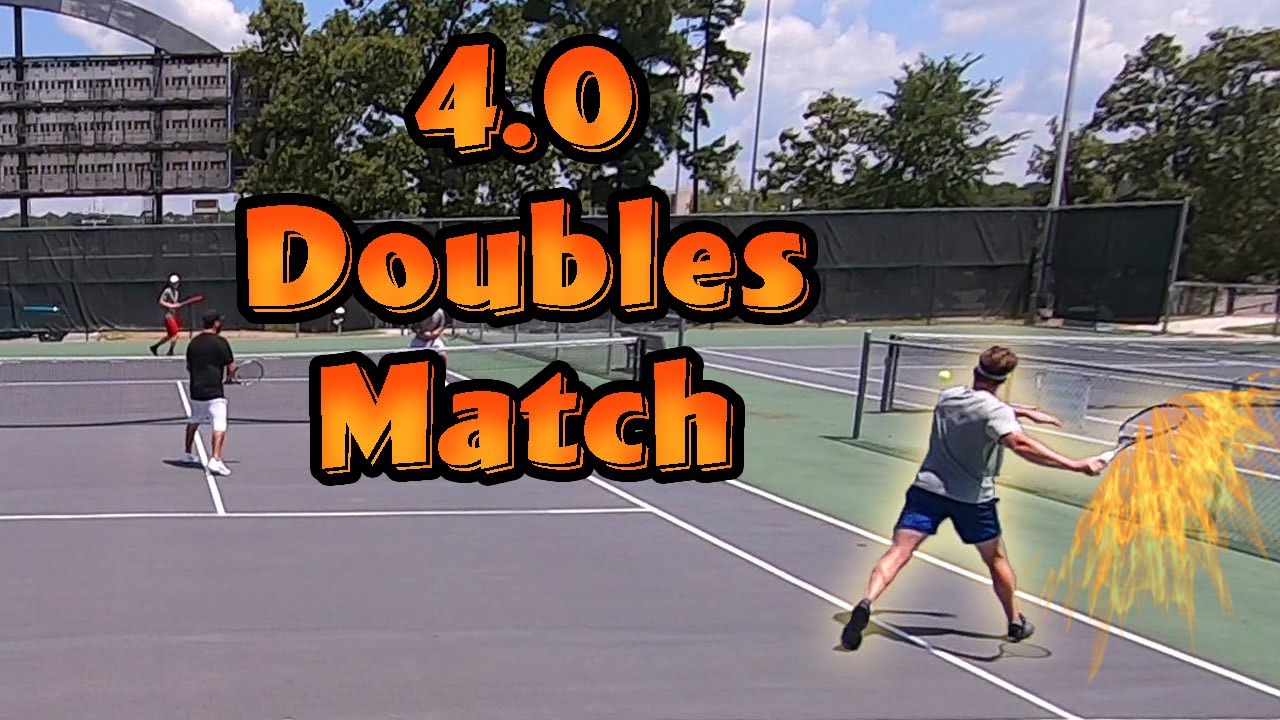 NTRP 4.0 Men's doubles tennis match (highlights) [With fellow Youtuber ...