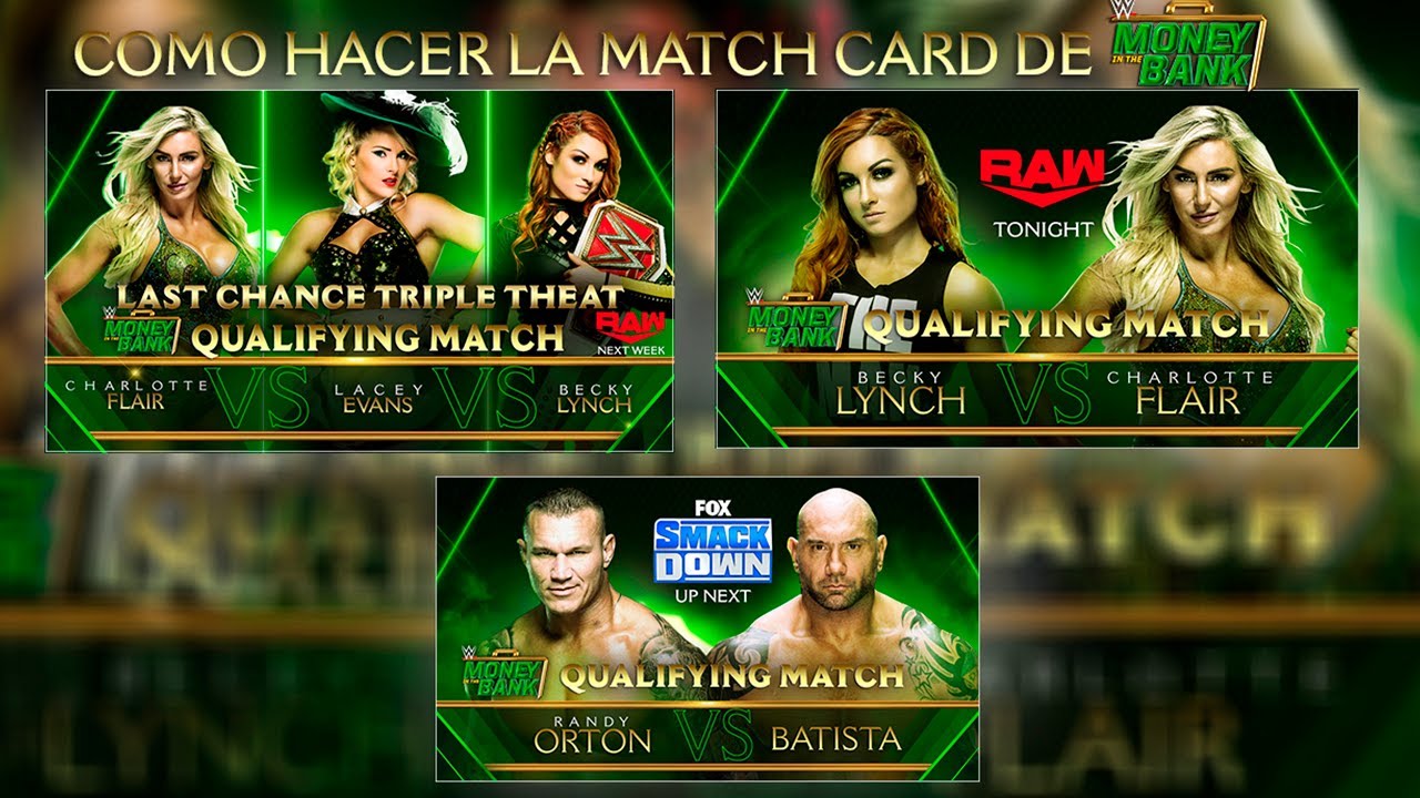 COMO HACER LA MATCH CARD DE MONEY IN THE BANK 2021 V2 - YouTube