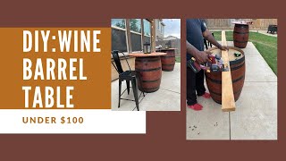 DIY Wine barrel tables under $100 | Outdoor tables