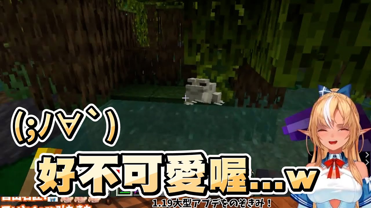 芙炭找到1.19全新的紅樹林生態！但看到青蛙的模樣馬上變超級嫌棄ｗｗｗ【Hololive】【不知火フレア/不知火芙蕾雅】【Minecraft/當個創世神】20220617