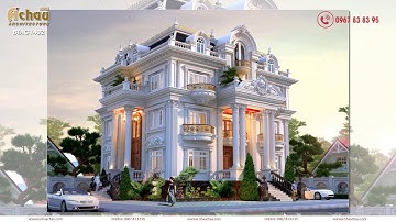 Mẫu biệt thự có tầng hầm phong cách tân cổ điển - BTAC 1402