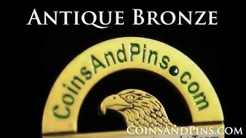 Selection of custom coin finishes and platings from CoinsAndPins.com