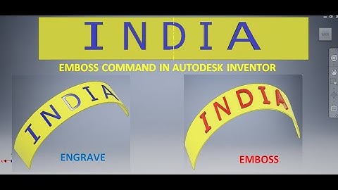 Emboss Tool in Autodesk Inventor 3d Cad Tutorials || 3d Drawing Tutorials || Cad Practice || 3d Cad
