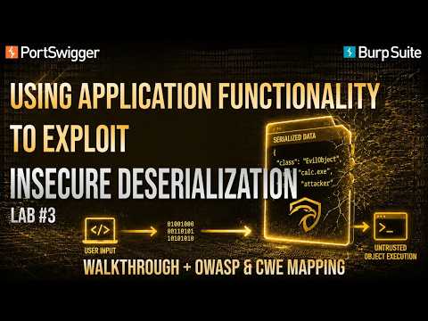 Using Application Functionality To Exploit Insecure Deserialization | Lab #3 | [PortSwigger] [2026]