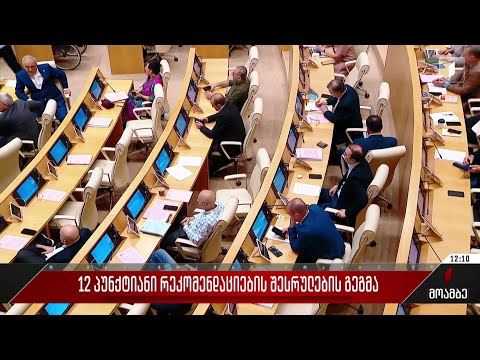 12-პუნქტიანი რეკომენდაციების შესრულების გეგმა