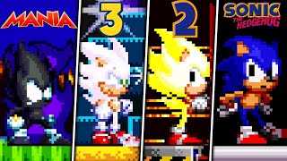 EVOLUTION OF SUPER SONIC FORMS - SONIC CLASSIC GAMES COLLECTION