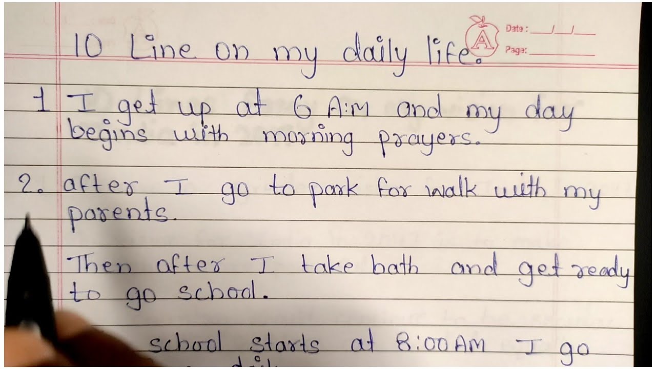 10 lines essay on my daily routine in english || write about your daily routine