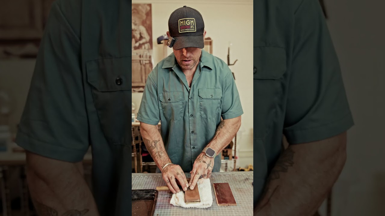 How to sharpen a Japanese leather knife 