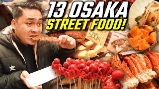 13 INSANE Japanese Street Food of OSAKA! BEST Seafood Heaven of JAPAN!