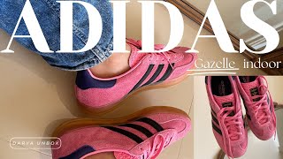 ADIDAS Gazelle indoor shoes unboxing | Adidas Gazelle pink #Adidas #trends screenshot 1