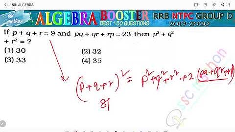 if P + Q + R= 9 and PQ + QR + RP  = 23 then p ² + q ² +r²=?😱😱😱