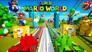 MARIO KART Dueling Roller Coaster, Mario vs Luigi! (POV) Special Appearance by SONIC the Hedgehog! screenshot 4