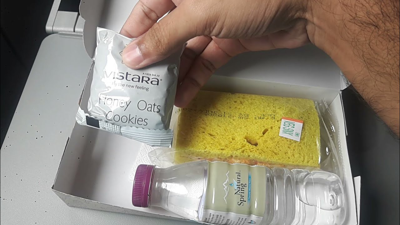 Vistara Food Review Economy Class Snacks/Refreshments Short Flight YouTube