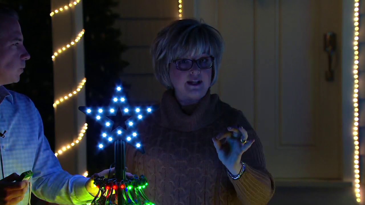 Santa's Best 360 Degree LED Light Show Pixel Tree w/ Remote & Timer on QVC