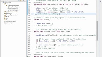 Lesson16 16 VisualizerView java  Overriding View method onSizeC