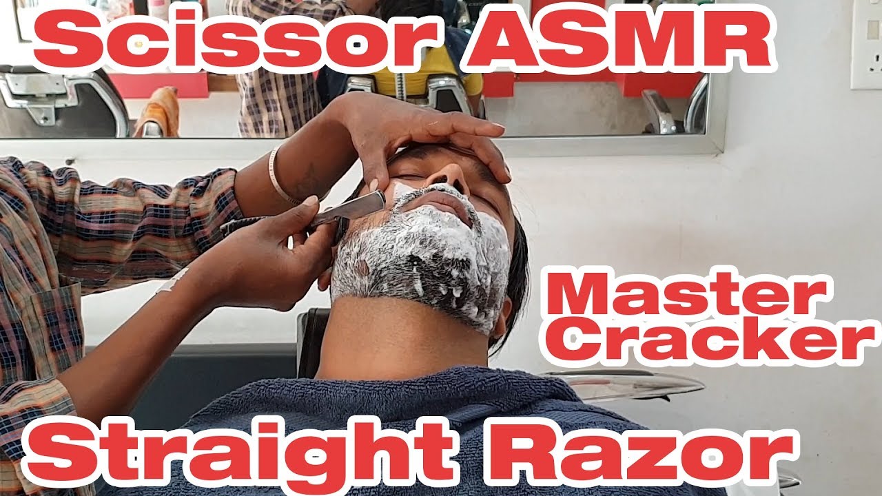 Scissor and Straight Razor ASMR by Master Cracker - YouTube