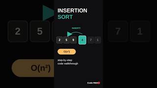 Insertion Sort #coding #dsa #programming #python #insertionsort