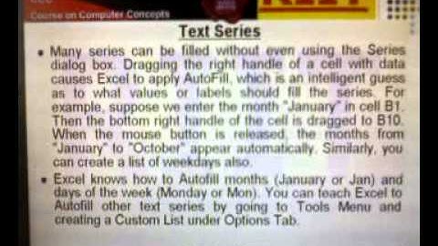 DOEACC CCC Excel SpreadSheet Part 3 in English by Sudhanshu RIIT) IT Expert
