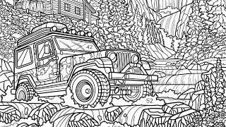 Color by Number Mountain Escape & Off-Road Adventure Color by Number Zen Color app #coloringbook screenshot 2
