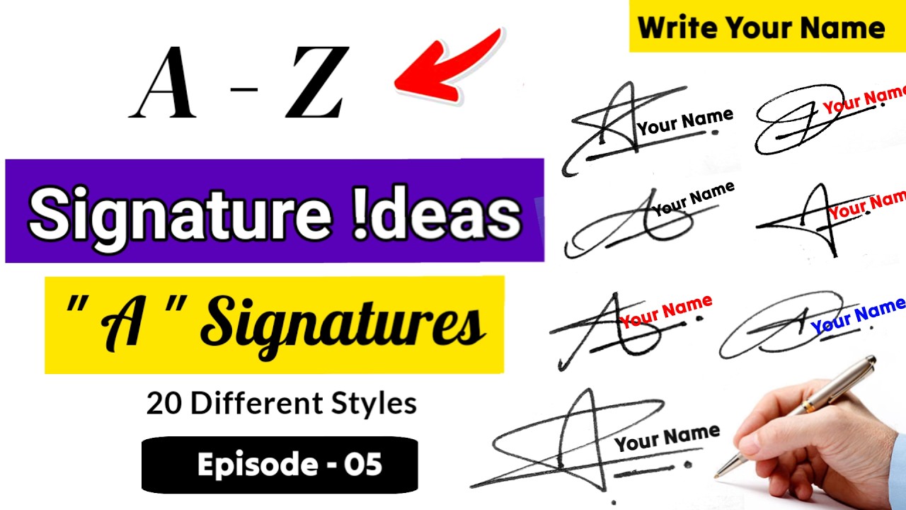 Top 20 signature styles | A letter signature styles | A stylish ...
