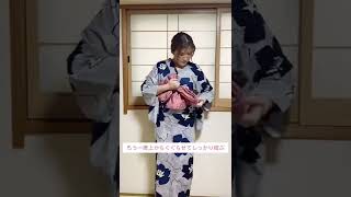【浴衣】兵児帯アレンジ結び♪ふわふわリボン