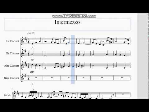 Cavalleria Rusticana Intermezzo　クラリネット四重奏【MIDI】