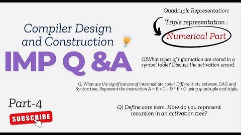 Important Questions of Compiler Design and Construction - Part 4 #bsc_csit