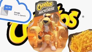 Cheetos Mac’n Cheese commercial but sung by Text to-Speech