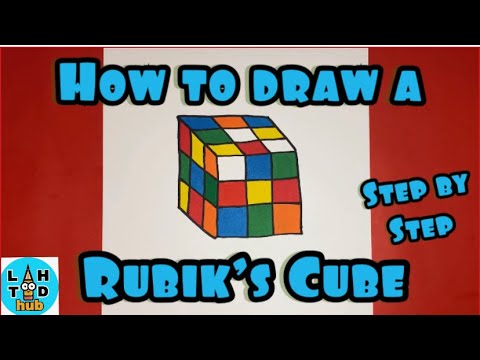 How to Draw a Rubik's Cube Step by Step - YouTube