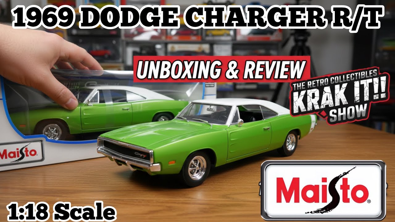 1969 Dodge Charger R/T 1/18 Scale by Maisto Unboxing & Review