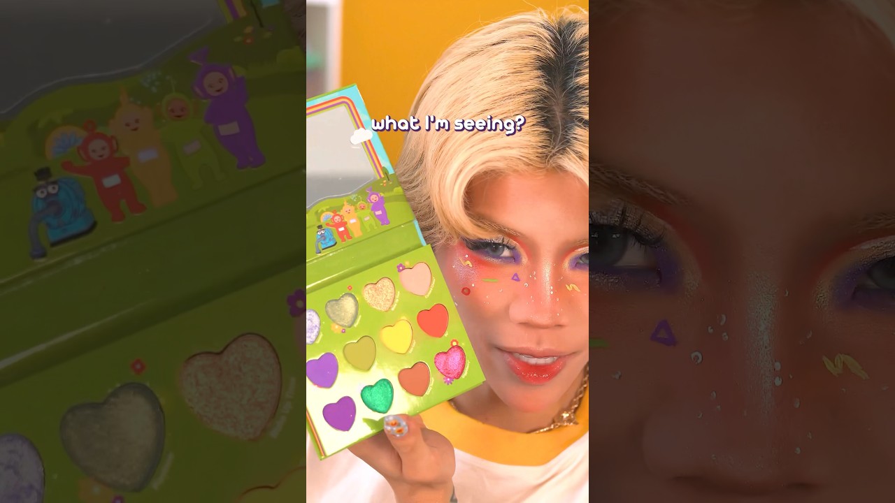 ad TELETUBBIES MAKEUP 💜💛❤️💚 you heard me.