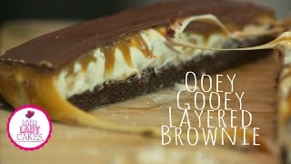 Ooey Gooey Layered Brownies