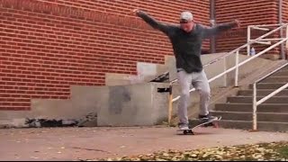 Smith Grind 10 Stair Handrail to Nose Manual Off 5 Stair!!! - WTF! -  Stephen Cowart
