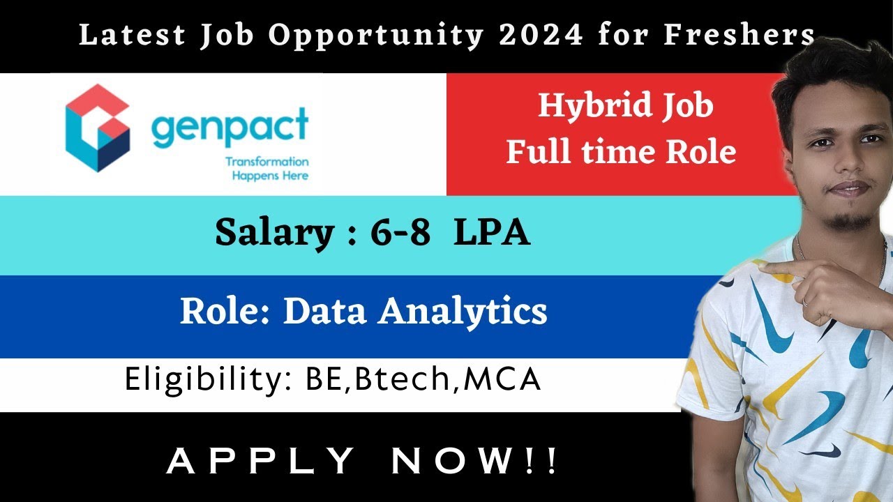 Genpact Off Campus Recruitment Drive 2024|Data Analytics Job for Freshers|Latest Job update 2024
