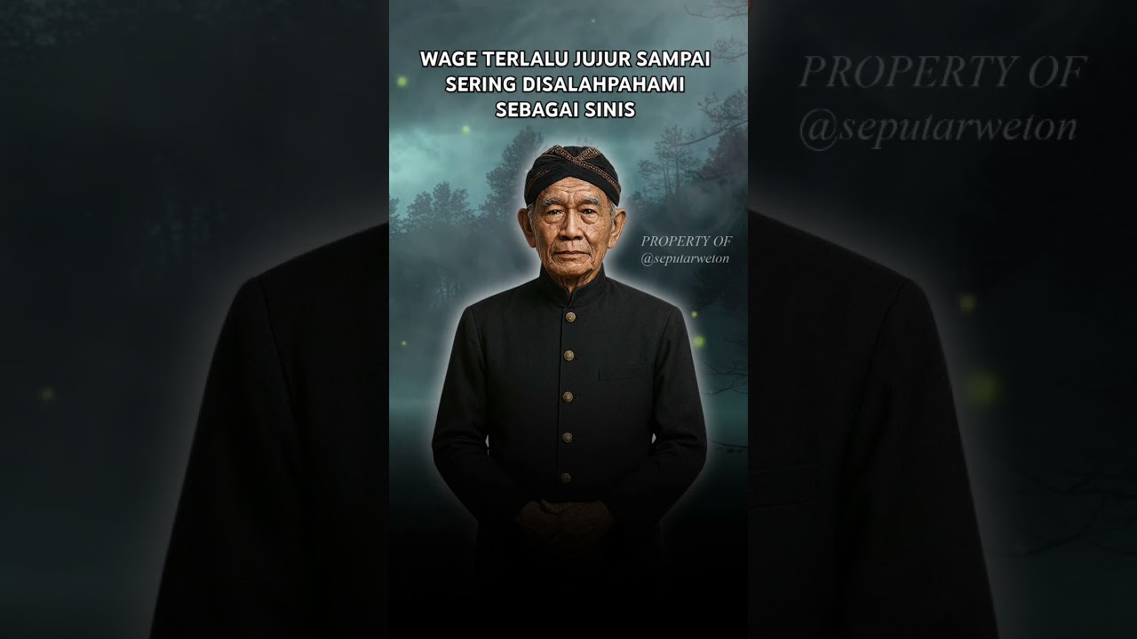 WAGE TERLALU JUJUR SAMPAI SERING DISALAHPAHAMI SEBAGAI SINIS | SEPUTAR WETON 