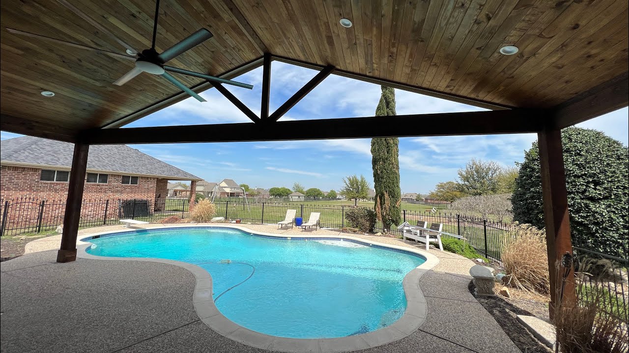 Expanding Outdoor Living Large Patio Across the Pool Pool Patio