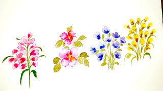 3 Easy beginners friendly watercolor flower doodles (@BidiptaArtandDrawing) #watercolor #easy