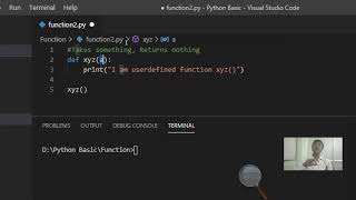 FUNCTION TAKES SOMETHING, RETURNS NOTHING