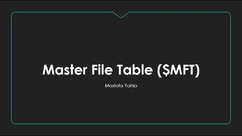 DFIR (Windows Forensics) Course: Master File Table $MFT