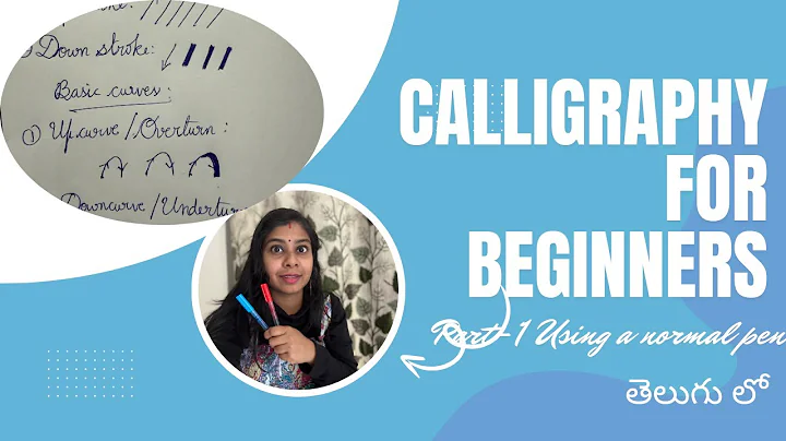 Calligraphy basics for beginners in Telugu | How to learn calligraphy from basics|Beautiful writing
